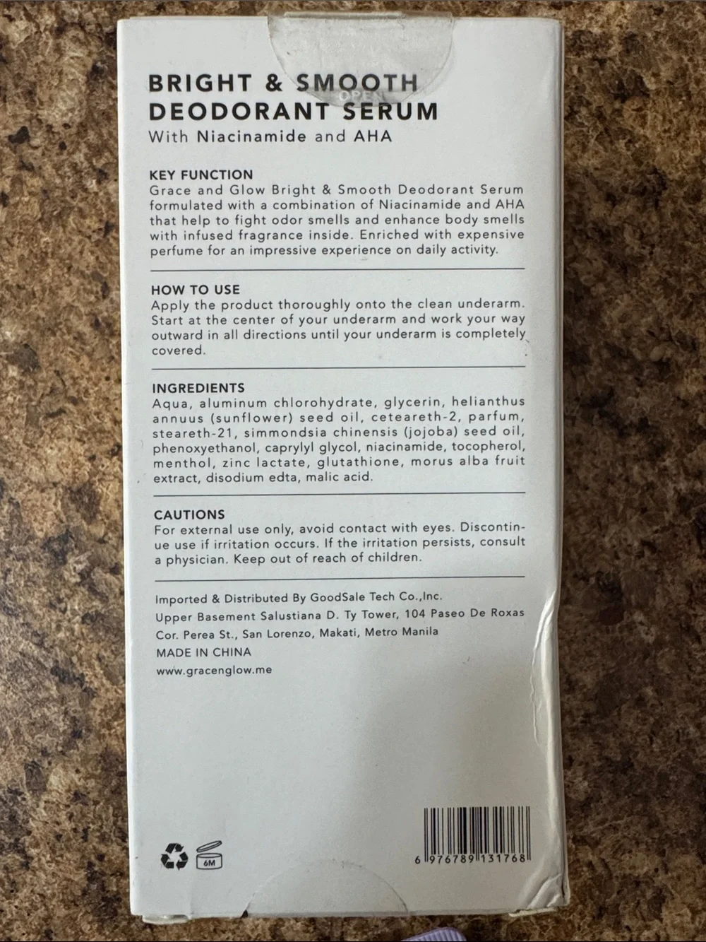Grace and Glow Bright & Smooth Deodorant Serum - Lavender